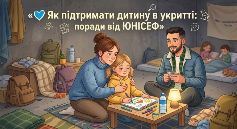 Як підтримати дитину під час перебування в укритті: поради від ЮНІСЕФ+
